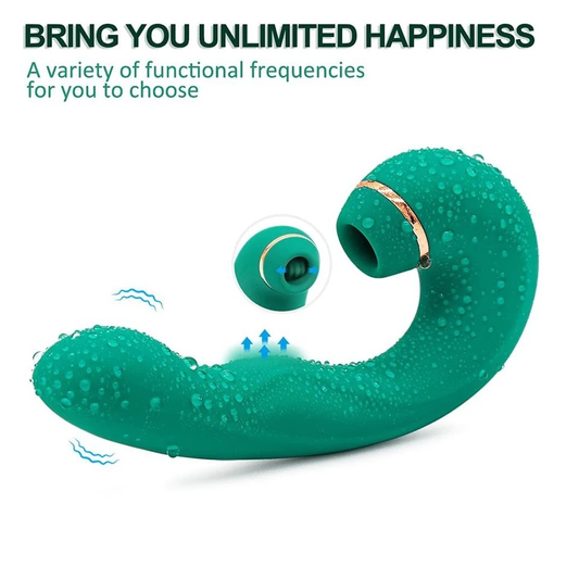 Vibrador e Estimulador Clitoriano Recarregável Multifuncional 3 Em 1 ZDB-25