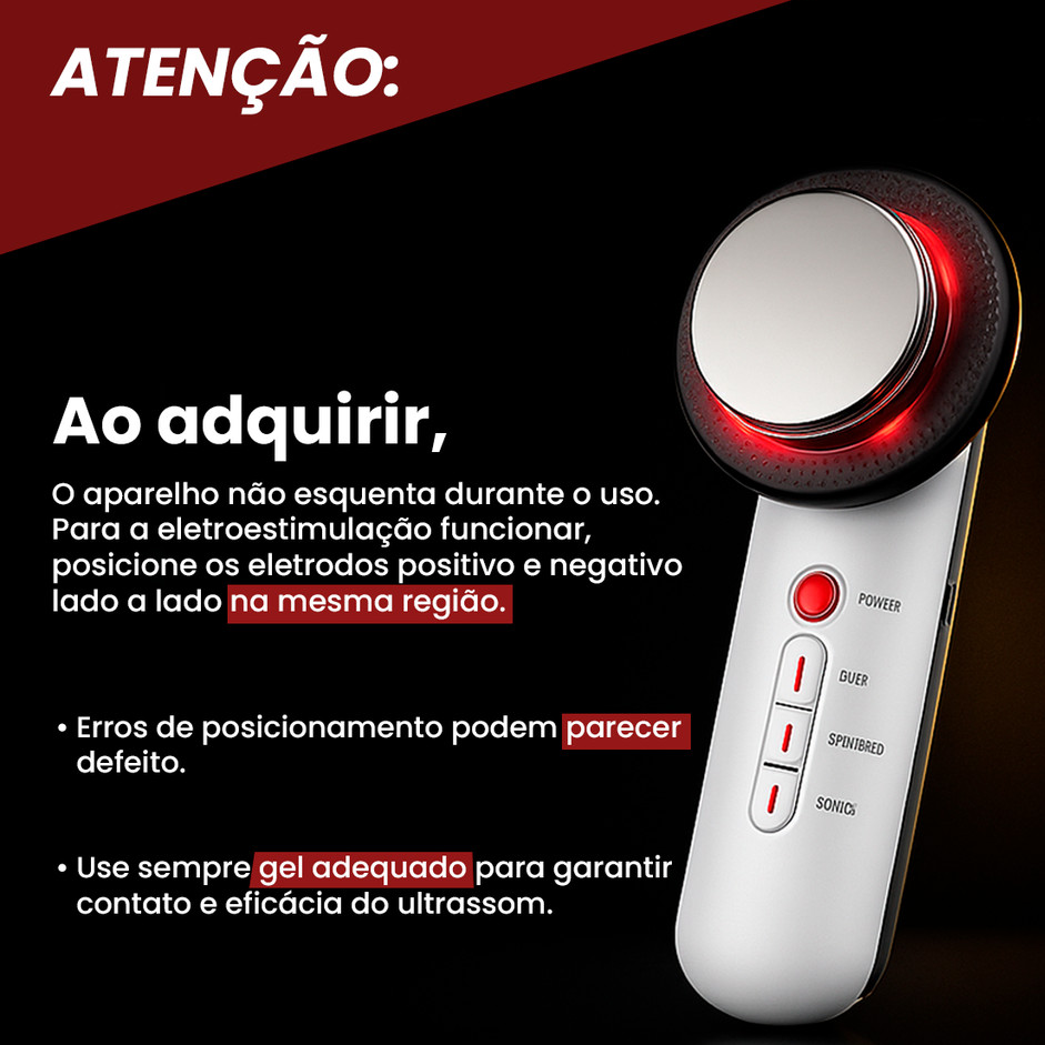 Massageador anti envelhecimento rugas beleza Aparelho Portátil Ultrassom Tens Infravermelho Profissional