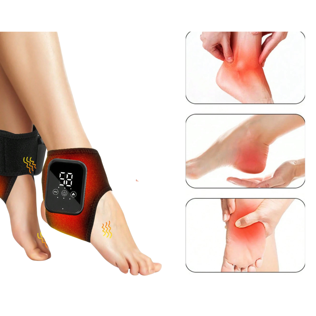 Massageador de Tornozelo Kali com Vibração e Aquecimento – Alívio Completo para Pés e Articulações