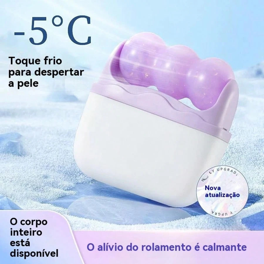 Vendedor IndicadoNovo - Rolo De Gelo 2 Em 1 Massageador Facial E Corporal Cuidados Com a Pele