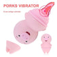 VIBRADOR PORQUINHO masturbador feminino com Esimulador de língua - 6 modos de vibração