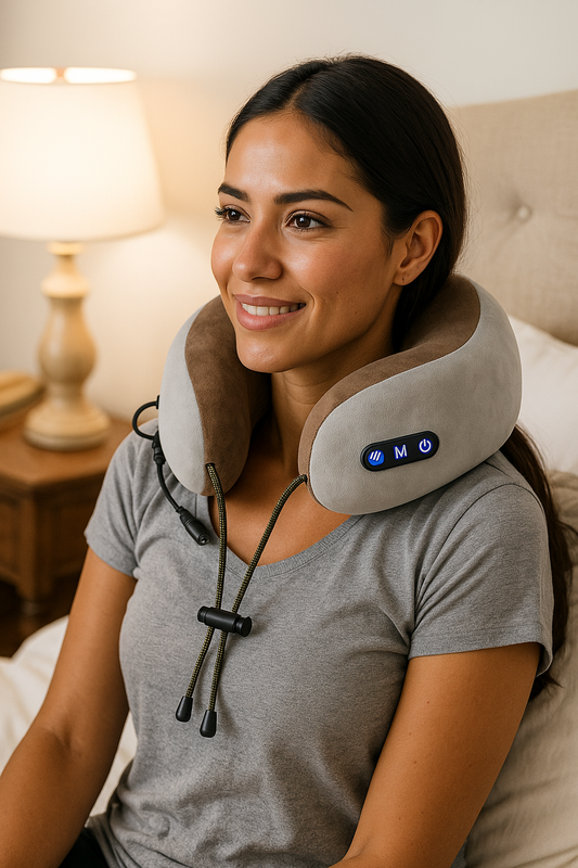 Massageador travesseiro para pescoço