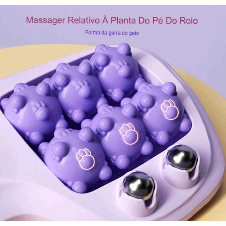 Massageador Com Rolo Duplo Massagem Pés Alívio Do Estresse E Relaxamento Profundo