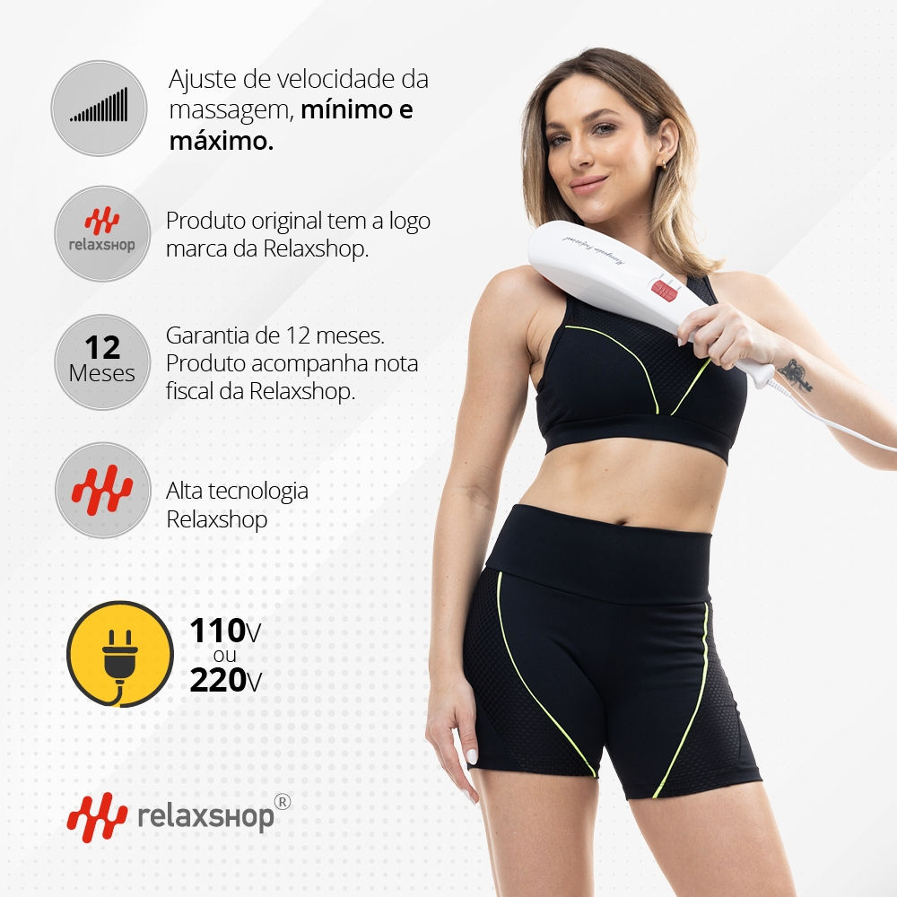 Massageador Elétrico Profissional Vibratorio Com Infravermelho
