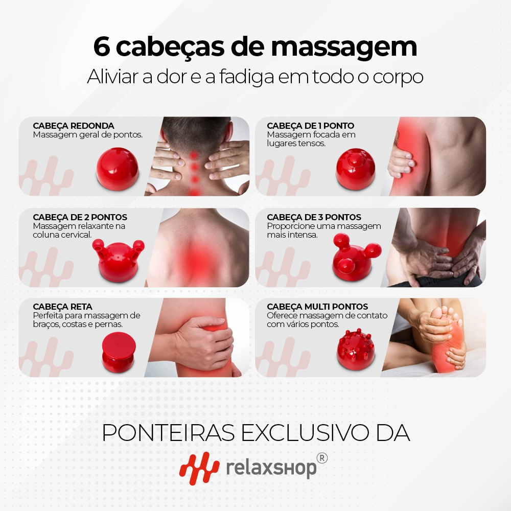 Massageador Elétrico Profissional Vibratorio Com Infravermelho