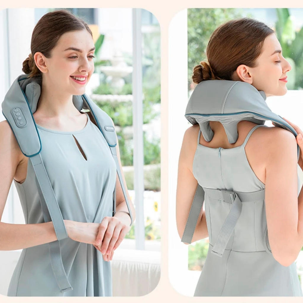 Massageador De Pescoço Inteligentes De Compressão Sem Fio Alívio De Dor