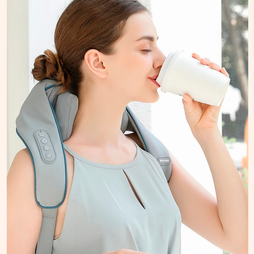 Massageador De Pescoço Inteligentes De Compressão Sem Fio Alívio De Dor