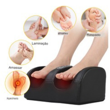 Massageador Elétrico De Pé Massagem Relaxante Terapêutica Anti Stress Premium