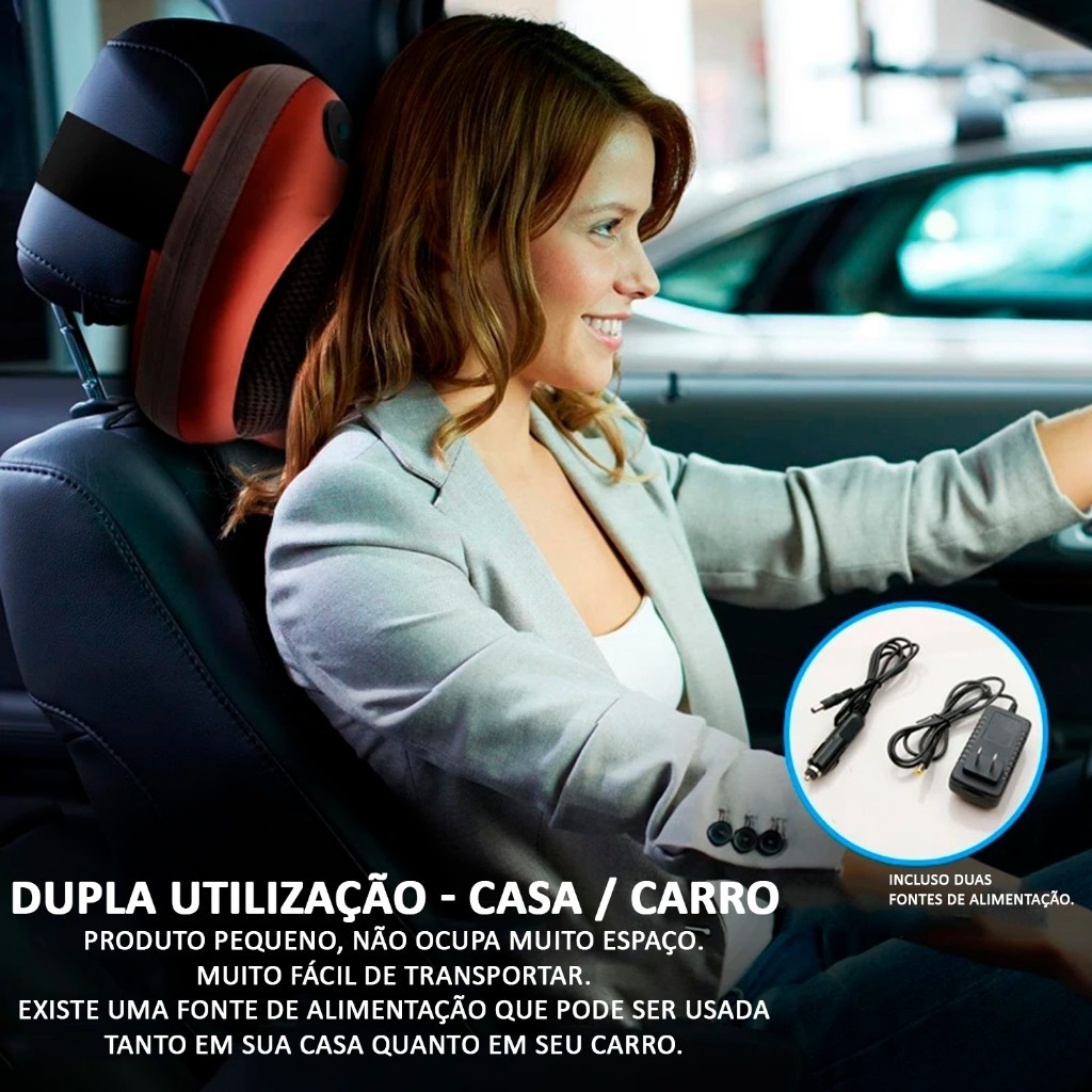 Almofada Massageadora Shiatsu Lombar com Aquecimento Infravermelho