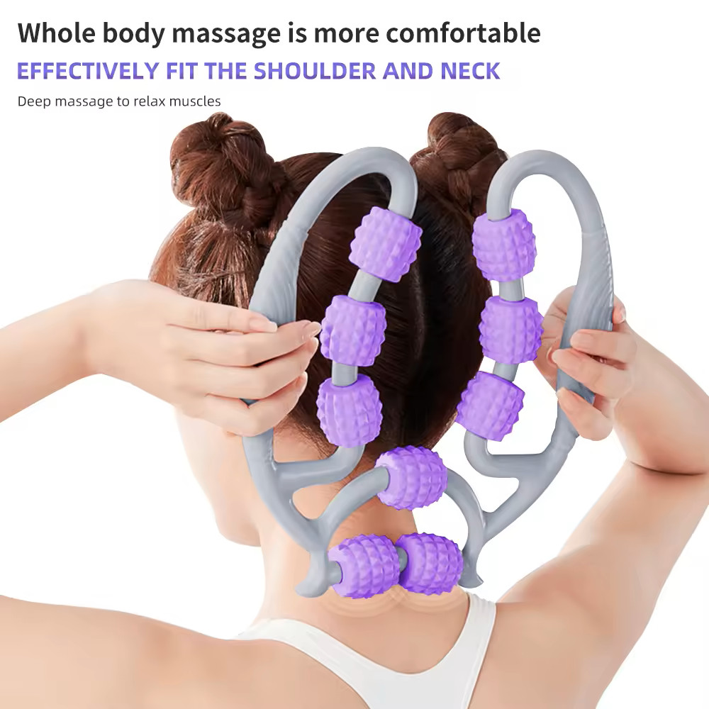 Massageador Manual Para Alívio Da Dor Corporal / Massageador De Perna / Massageador Manual 9 ROLLERS 2X27