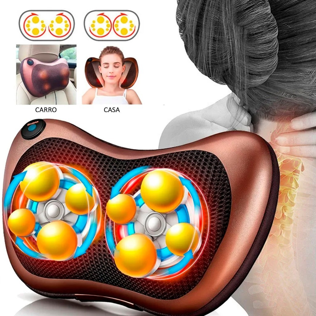 Almofada Massageadora Shiatsu Lombar com Aquecimento Infravermelho